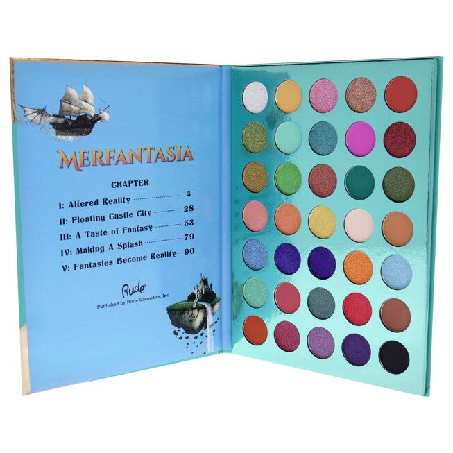 Merfantasia Eyeshadow Palette - Paperback Edition by Rude Cosmetics for Women - 0.74 oz Eye Shadow, , alternate image number null