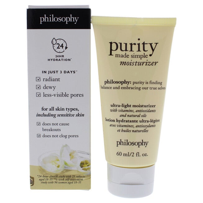 Purity Made Simple Moisturizer by Philosophy for Unisex - 2 oz Moisturizer, NA, hi-res image number null