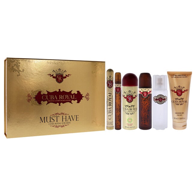 Cuba Royal by Cuba for Men - 5 Pc Gift Set 3.3oz EDT Spray, 1.17oz EDT Spray, 6.6oz Shower Gel, 3.3oz After Shave, 6.6oz Body Spray, NA, alternate image number null