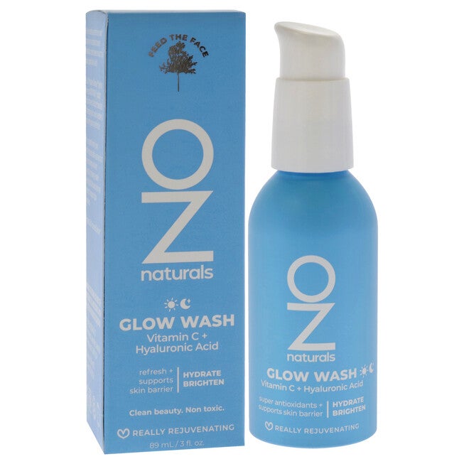 Glow Wash Vitamin C Plus Hyaluronic Acid by OZNaturals for Unisex - 3 oz Cleanser, , alternate image number null