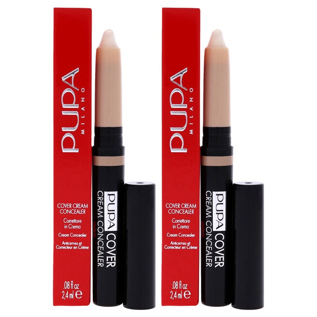Cover Cream Concealer - 002 Beige by Pupa Milano for Women - 0.08 oz Concealer - Pack of 2, NA, hi-res image number null