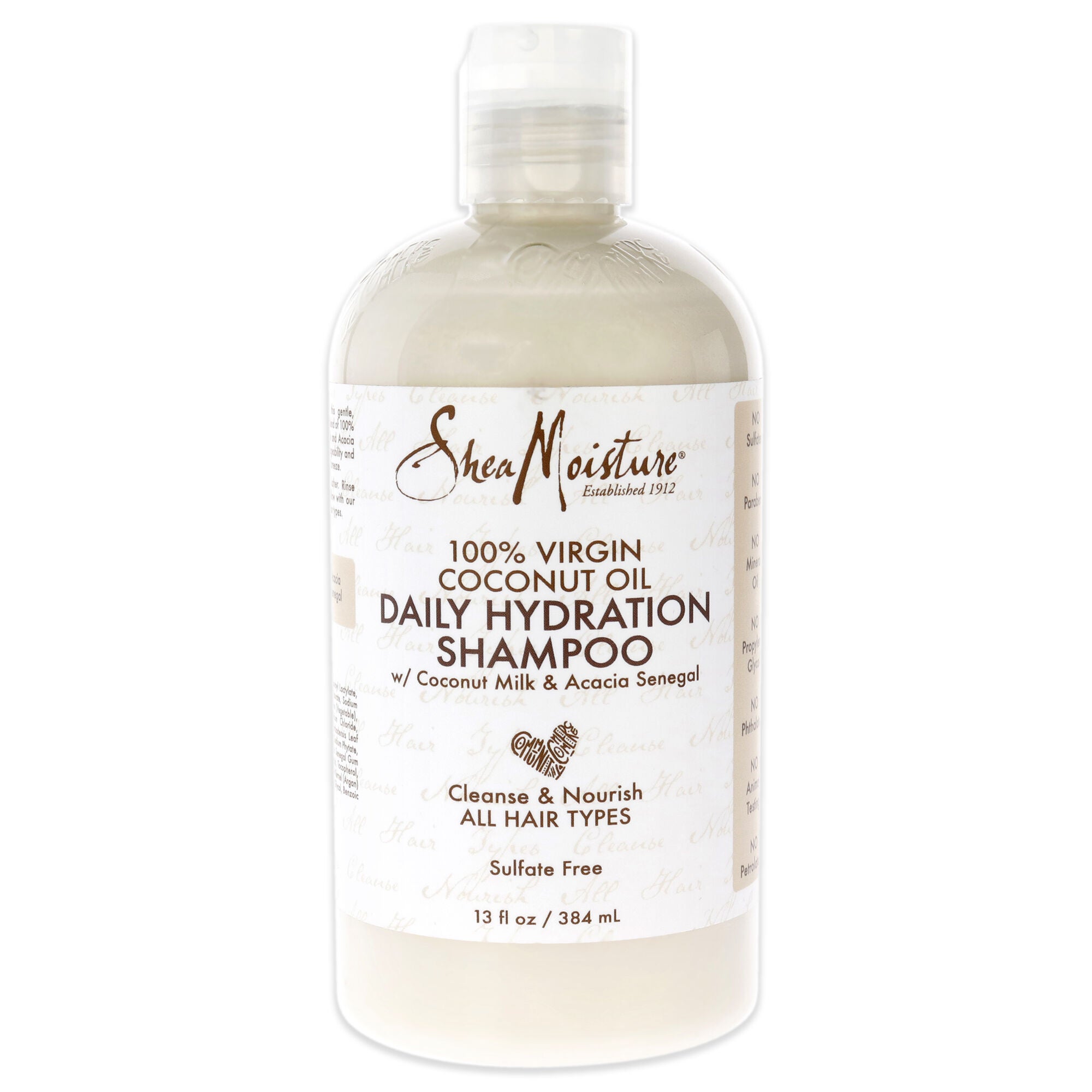 100 Percent Coconut Oil Daily Hydration Shampoo by Shea Moisture for Unisex - 13 oz Shampoo, See Description, hi-res image number 0