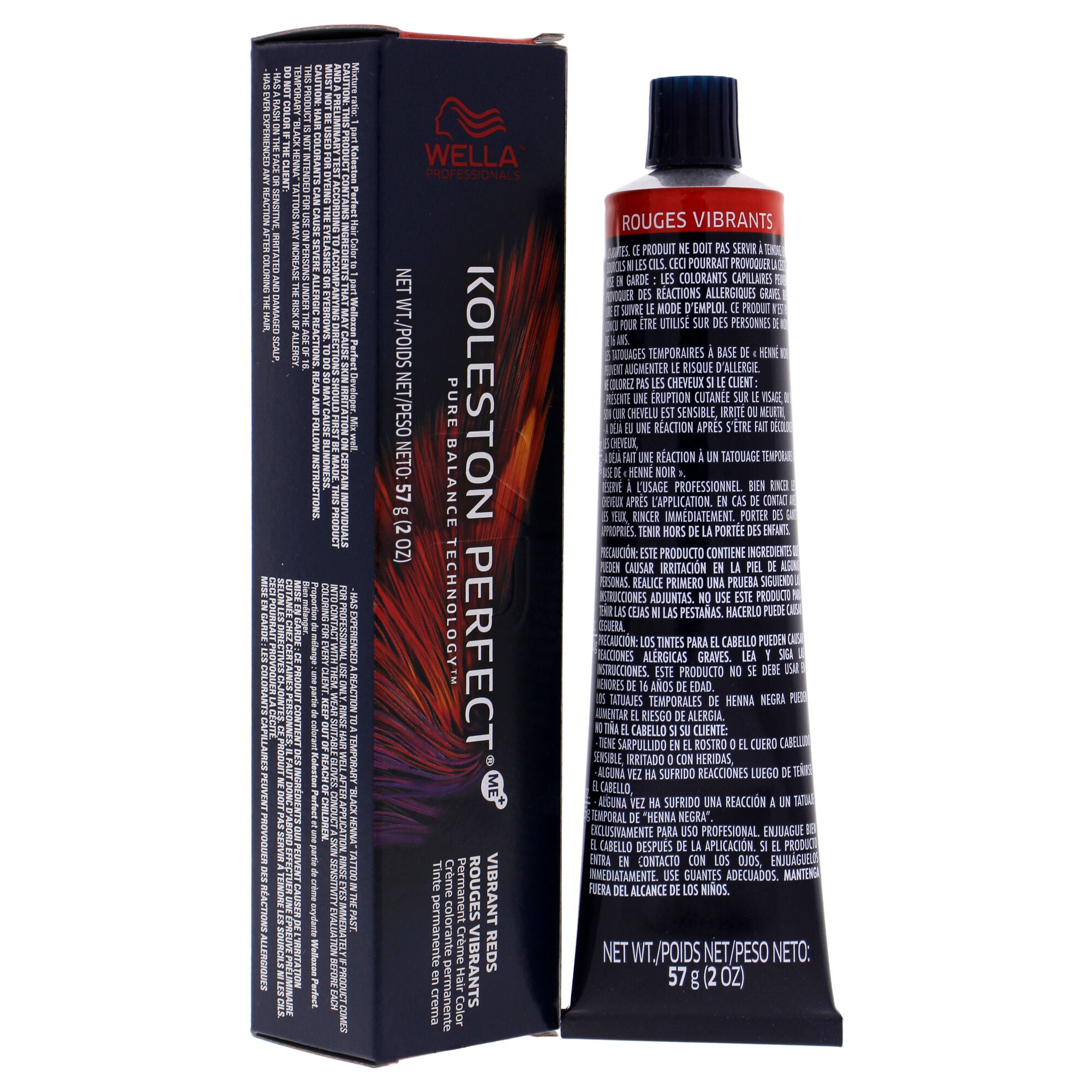 Koleston Perfect Permanent Creme Hair Color - 44 65 Intense Medium Brown-Violet Red-Violet by Wella for Unisex - 2 oz Hair Color, See Description, alternate image number 1
