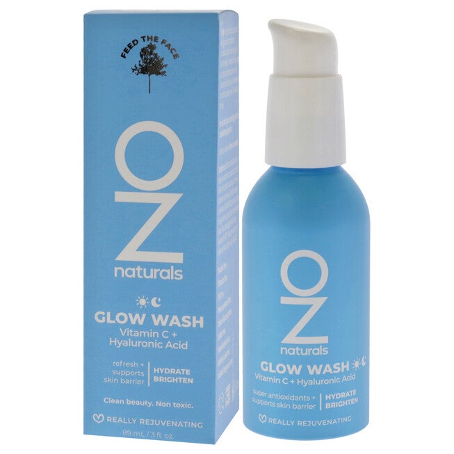 Glow Wash Vitamin C Plus Hyaluronic Acid by OZNaturals for Unisex - 3 oz Cleanser, NA, alternate image number null