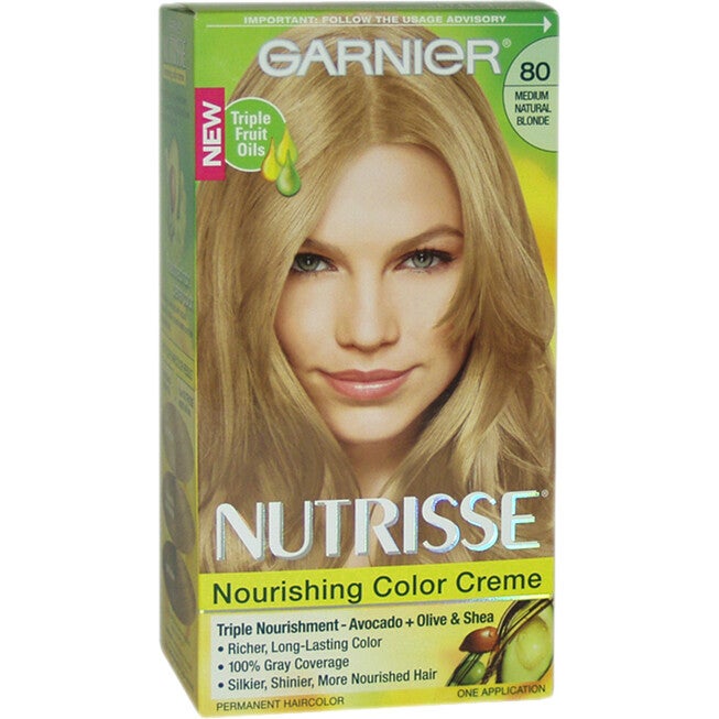Nutrisse Nourishing Color Creme - 80 Medium Natural Blonde by Garnier for Unisex - 1 Application Hair Color, NA, hi-res image number null