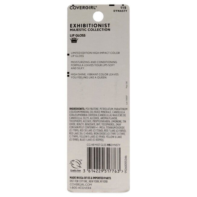 Exhibitionist Majesty Lip Gloss - Dynasty by CoverGirl for Women - 0.12 oz Lip Gloss, NA, alternate image number null