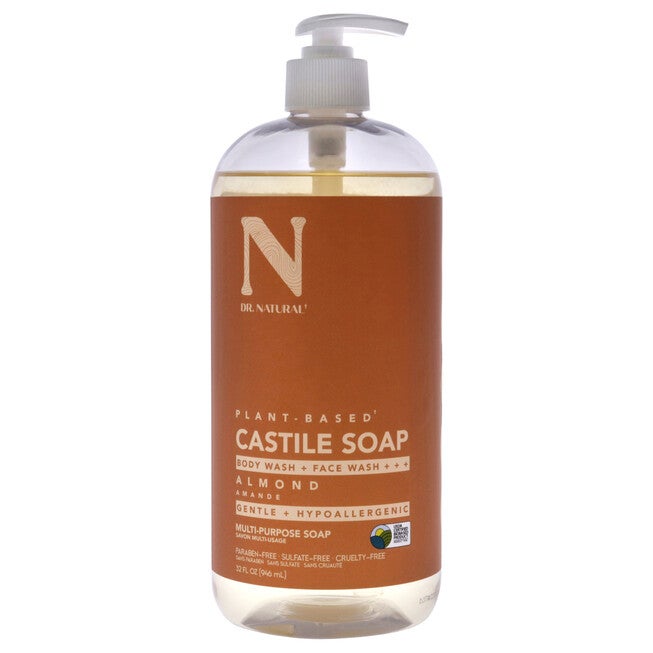 Castile Liquid Soap - Almond by Dr. Natural for Unisex - 32 oz Soap, NA, hi-res image number null