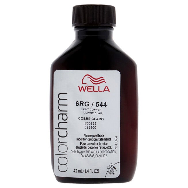 Color Charm Permanent Liquid Hair Color - 544 6RG Light Copper by Wella for Unisex - 1.42 oz Hair Color, See Description, alternate image number null