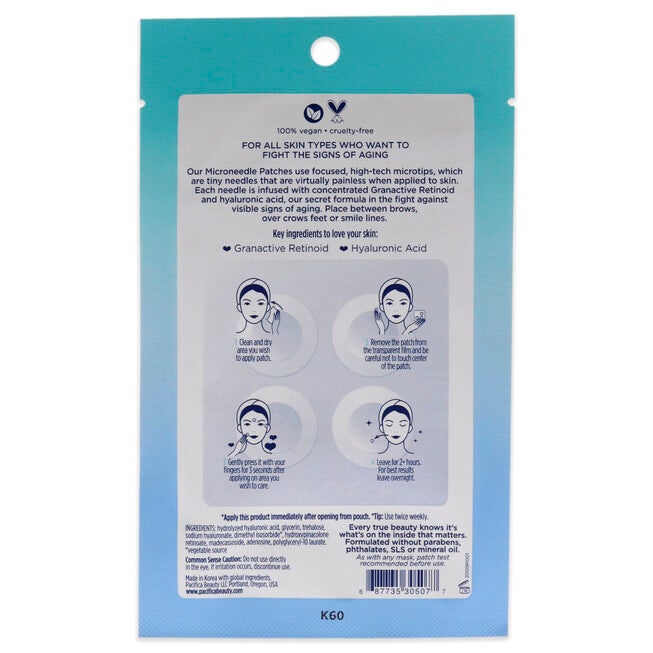 Wake Up Beautiful Microneedling Patches by Pacifica for Unisex - 4 Pc Patches, , alternate image number 3