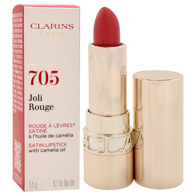Joli Rouge Satin Lipstick - 705 Soft Berry by Clarins for Women - 0.1 oz Lipstick, NA, alternate image number null