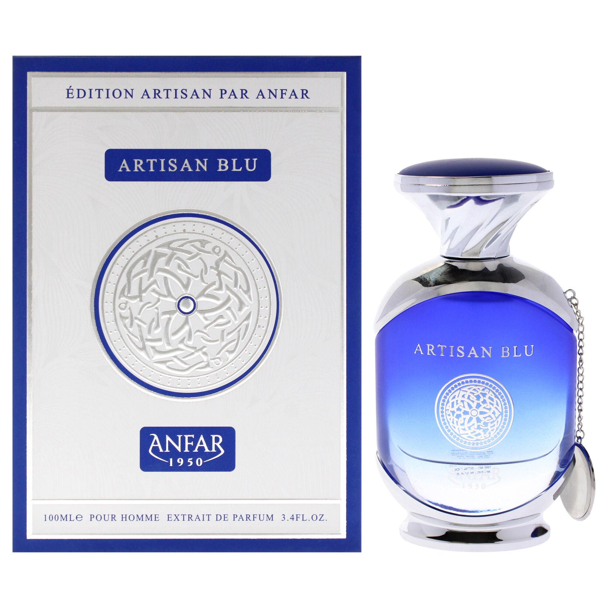 Artisan Edition - Blu by Anfar for Men - 3.4 oz Extrait De Parfum Spray, Clear, hi-res image number 0