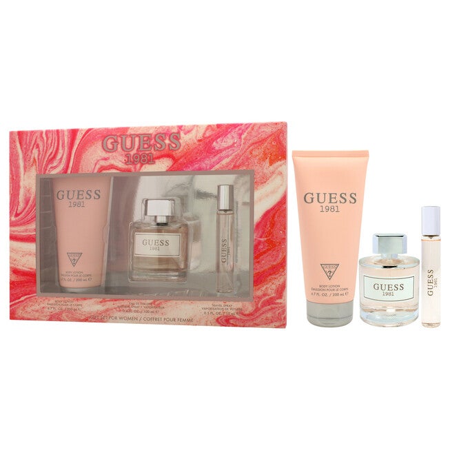 Guess 1981 by Guess for Women - 3 Pc Gift Set 3.4oz EDT Spray, 0.5oz Travel Spray, 6.7oz Body Lotion, NA, alternate image number null