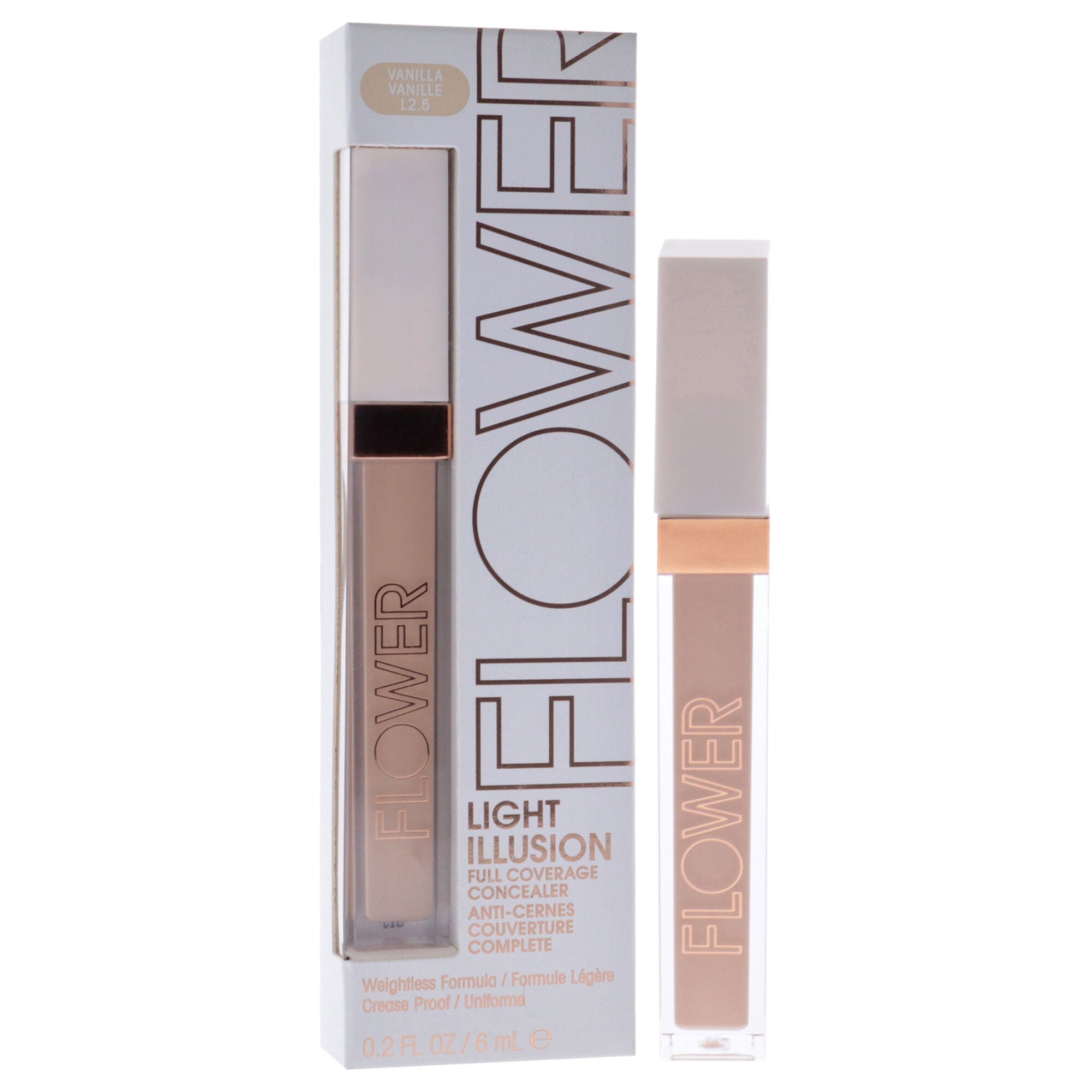 Light Illusion Full Coverage Concealer - L2.5 Vanilla by Flower Beauty for Women - 0.2 oz Concealer, See Description, alternate image number 2