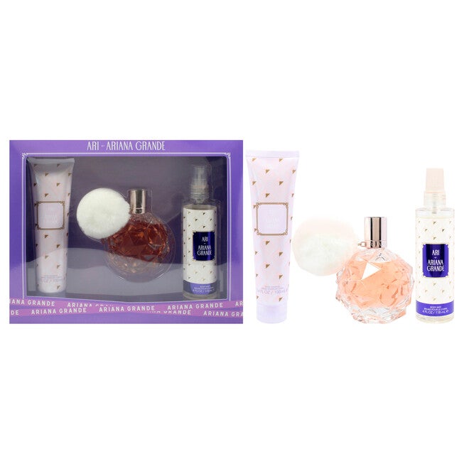 Ari by Ariana Grande for Women - 3 Pc Gift Set 3.4oz EDP Spray, 3.4oz Body Souffle, 4oz Body Mist, NA, hi-res image number null