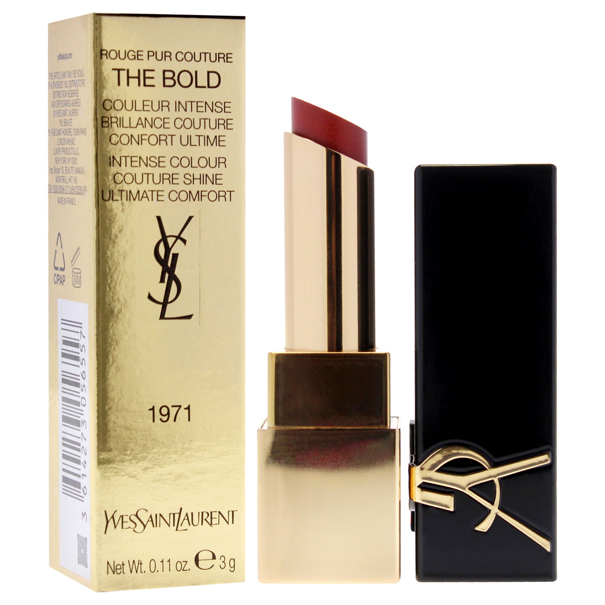 Rouge Pur Couture The Bold Lipstick - 1971 Rouge Provocation by Yves Saint Laurent for Women - 0.11 oz Lipstick, See Description, alternate image number 2