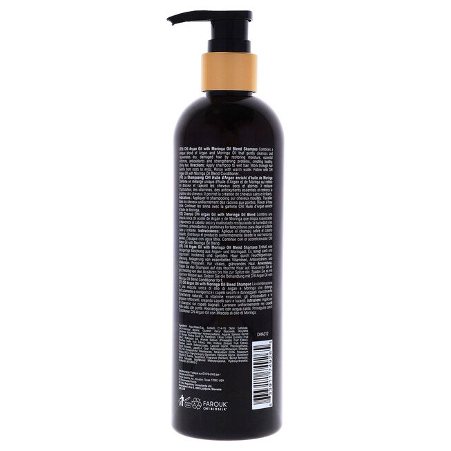 Argan Oil Plus Moringa Oil Blend Shampoo by CHI for Unisex - 11.5 oz Shampoo, , alternate image number null