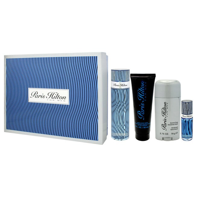 Paris Hilton by Paris Hilton for Men - 4 Pc Gift Set 3.4oz EDT Spray, 3oz Hair and Body Wash, 2.75oz Alcohol Free Deodorant Stick, 0.34oz EDT Spray, See Description, alternate image number 3