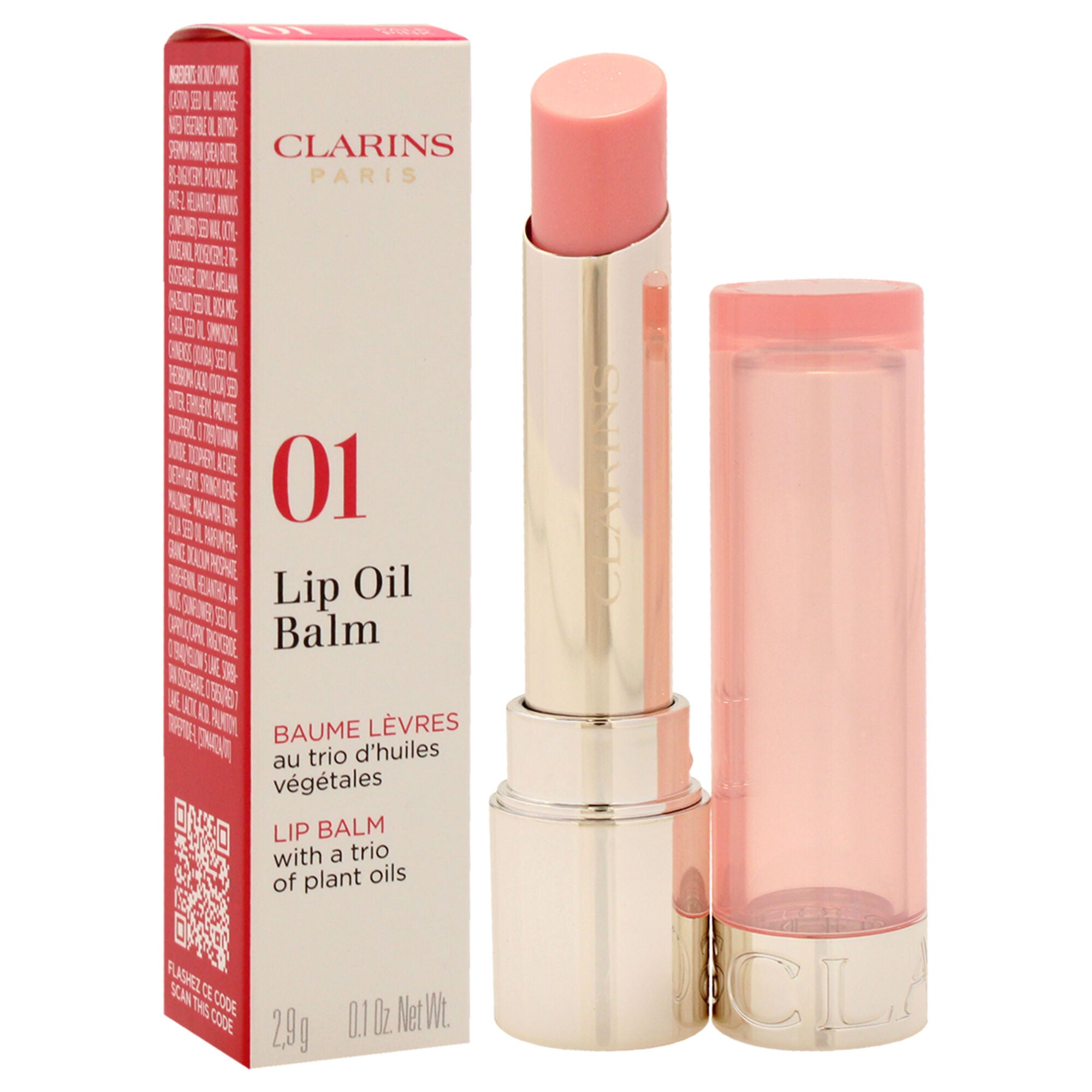 Lip Oil Balm - 01 Pale Pink by Clarins for Women - 0.1 oz Lip Balm, See Description, alternate image number 2