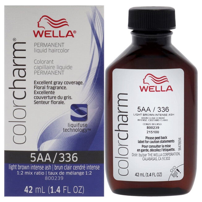 Color Charm Permanent Liquid Hair Color - 336 5AA Light Drab Brown by Wella for Unisex - 1.42 oz Hair Color, NA, hi-res image number null
