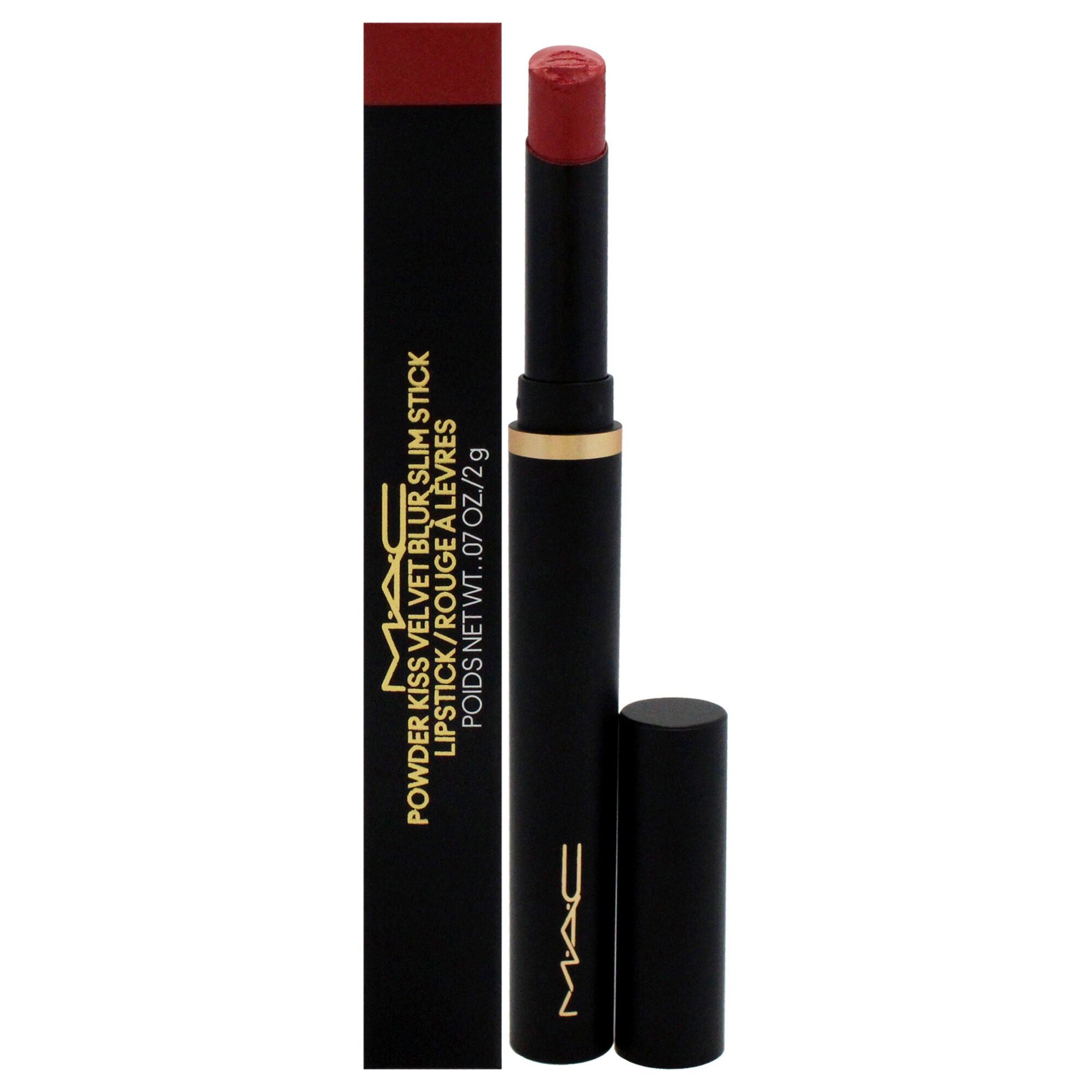 Powder Kiss Velvet Blur Slim Stick - 899 Brickthrough by MAC for Women - 0.07 oz Lipstick, See Description, hi-res image number 0
