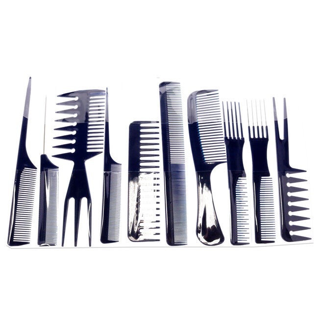 Professional Comb Set by Aristocrat for Unisex - 10 Pc Comb, NA, alternate image number null