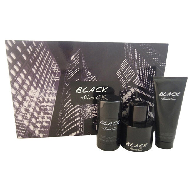 Kenneth Cole Black by Kenneth Cole for Men - 3 Pc Gift Set 3.4oz EDT Spray, 3.4oz After Shave Balm, 2.6oz Deodorant Stick, , alternate image number null