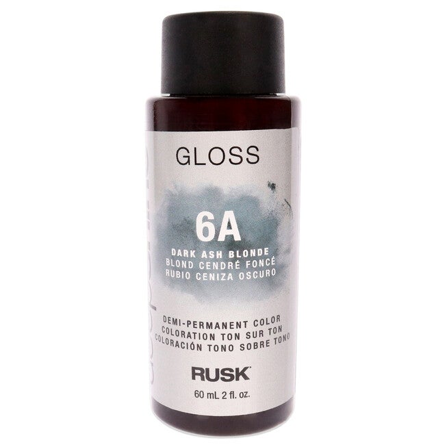 Deepshine Gloss Demi-Permanent Color - 6A Dark Ash Blonde by Rusk for Unisex - 2 oz Hair Color, NA, hi-res image number null