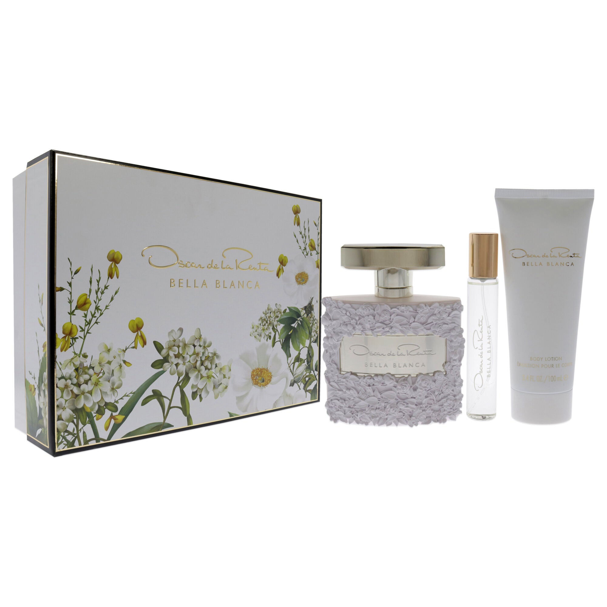 Bella Blanca by Oscar De La Renta for Women - 3 Pc Gift Set 3.4oz EDP Spray, 0.5oz EDP Spray, 3.4oz Body Lotion, See Description, alternate image number 2