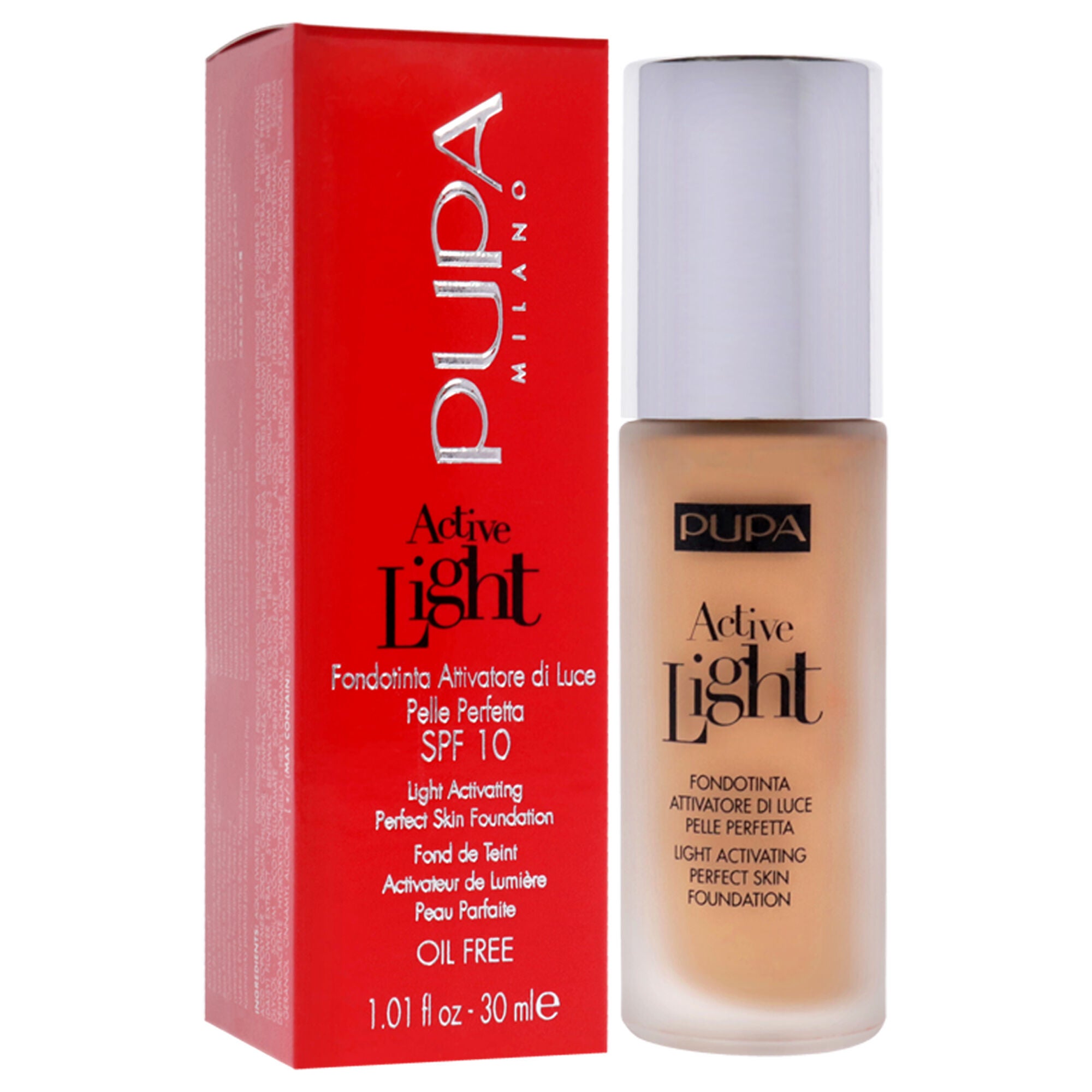 Active Light Light Activating Perfect Skin Foundation SPF 10 - 030 Natural Beige by Pupa Milano for Women - 1.01 oz Foundation, See Description, alternate image number 2