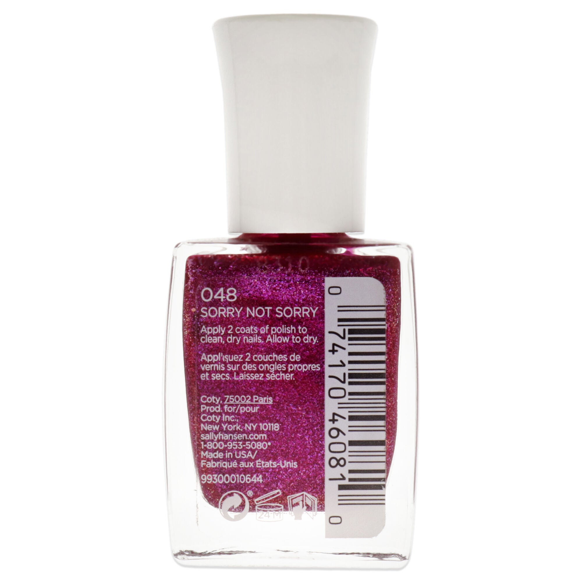 Mega Strength Nail Color - 048 Sorry Not Sorry by Sally Hansen for Women - 0.4 oz Nail Polish, See Description, alternate image number 2