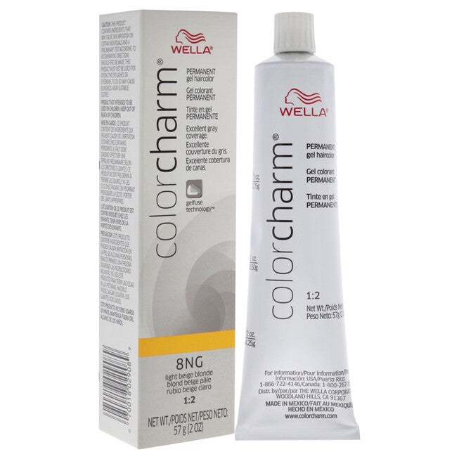 Color Charm Permanent Hair Color Gel - 8NG Light Beige Blonde by Wella for Unisex - 2 oz Hair Color, NA, alternate image number null