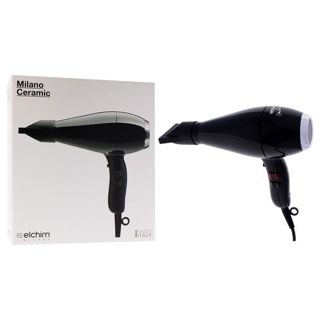 Milano Ceramic Hair Dryer - Black-Silver by Elchim for Unisex - 1 Pc Hair Dryer, See Description, alternate image number null