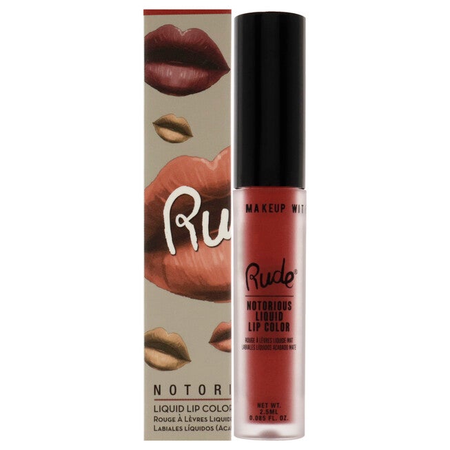 Notorious Rich Long Liquid Lip Color - Poison Fruit by Rude Cosmetics for Women - 0.1 oz Lip Color, NA, hi-res image number null