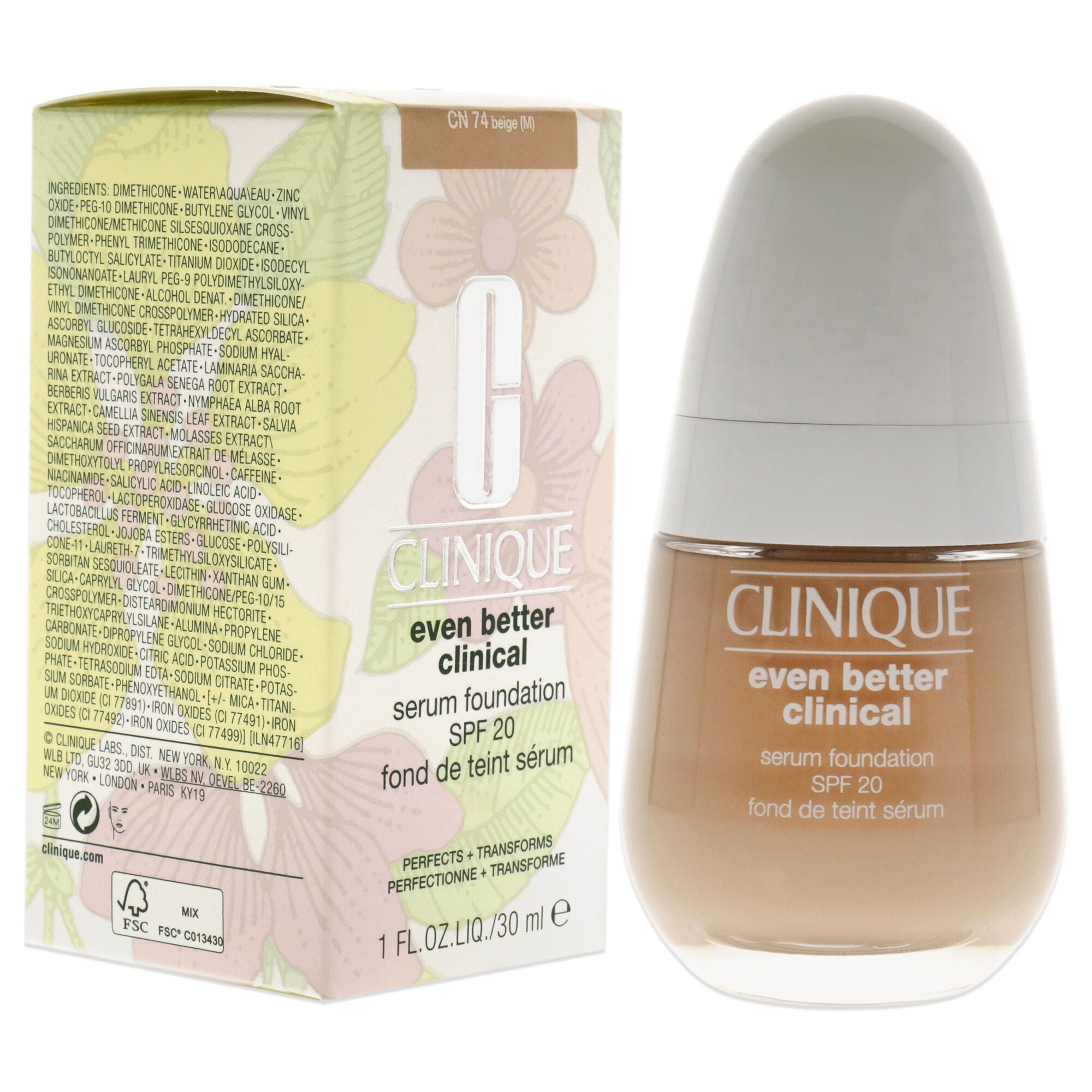 Even Better Clinical Serum Foundation SPF 20 - CN 74 Beige by Clinique for Women - 1 oz Foundation, See Description, alternate image number 2