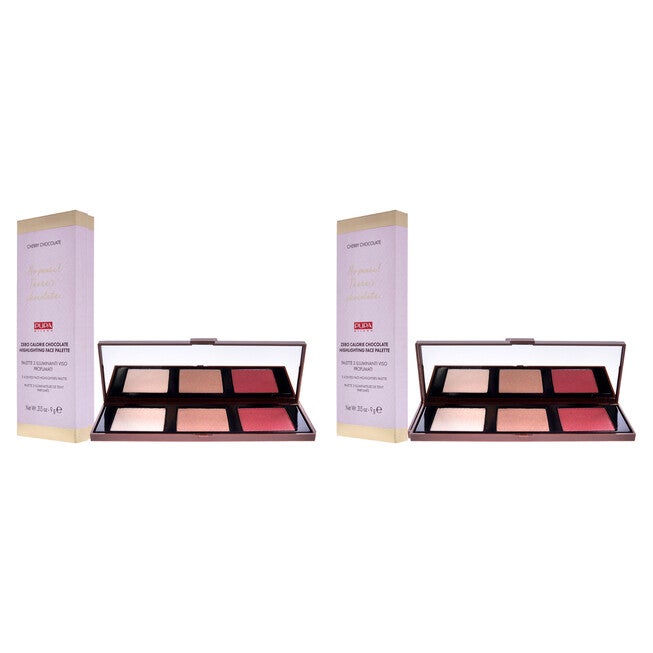 Zero Calorie Chocolate Highlighter Palette - 001 Cherry Chocolate by Pupa Milano for Women - 0.315 oz Highlighter - Pack of 2, NA, alternate image number null