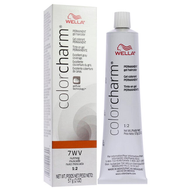 Color Charm Permanent Hair Color Gel - 7WV Nutmeg by Wella for Women - 2 oz Hair Color, NA, alternate image number null