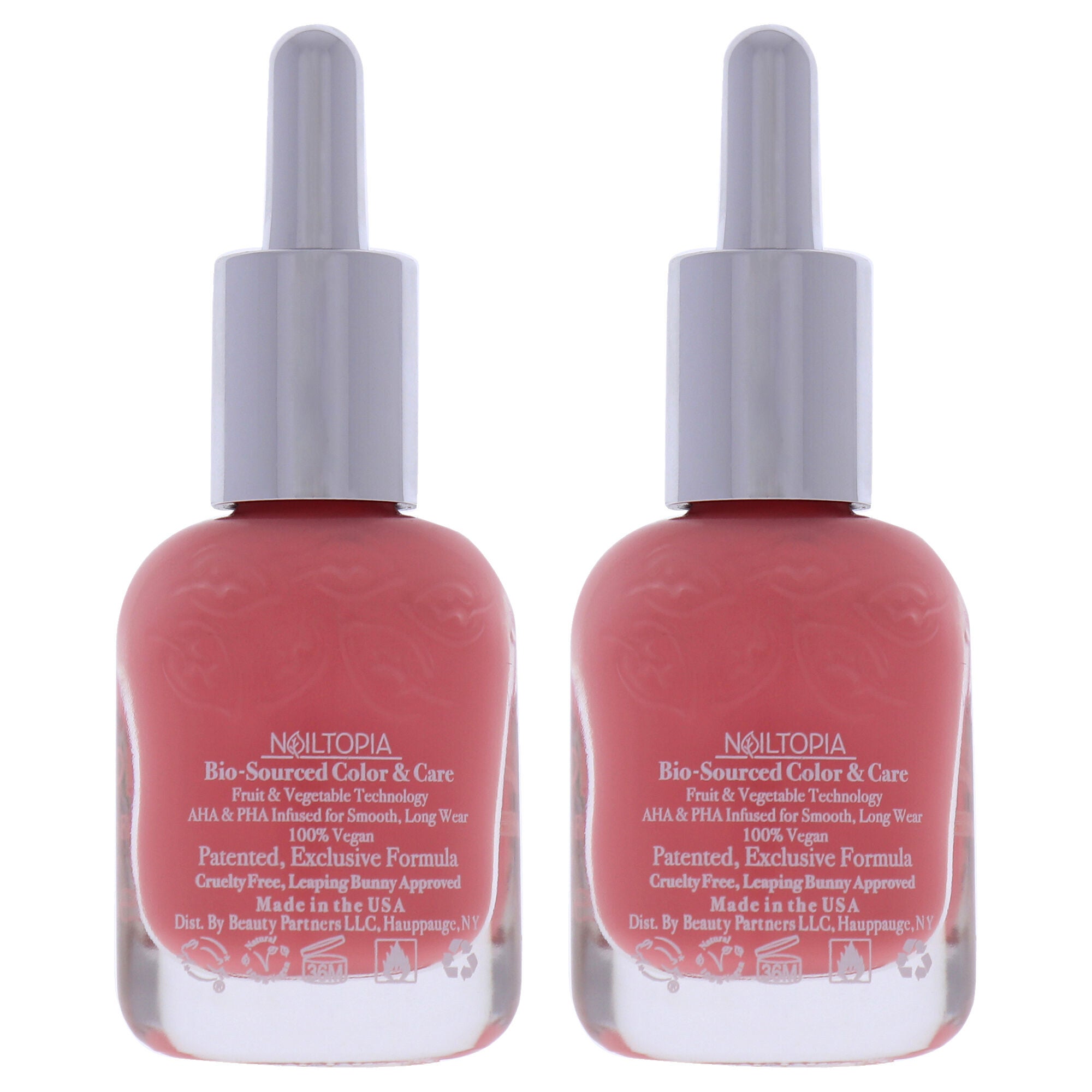 Bio-Sourced Chip Free Nail Lacquer - Lilita from Nolita by Nailtopia for Women - 0.41 oz Nail Polish - Pack of 2, See Description, alternate image number 2