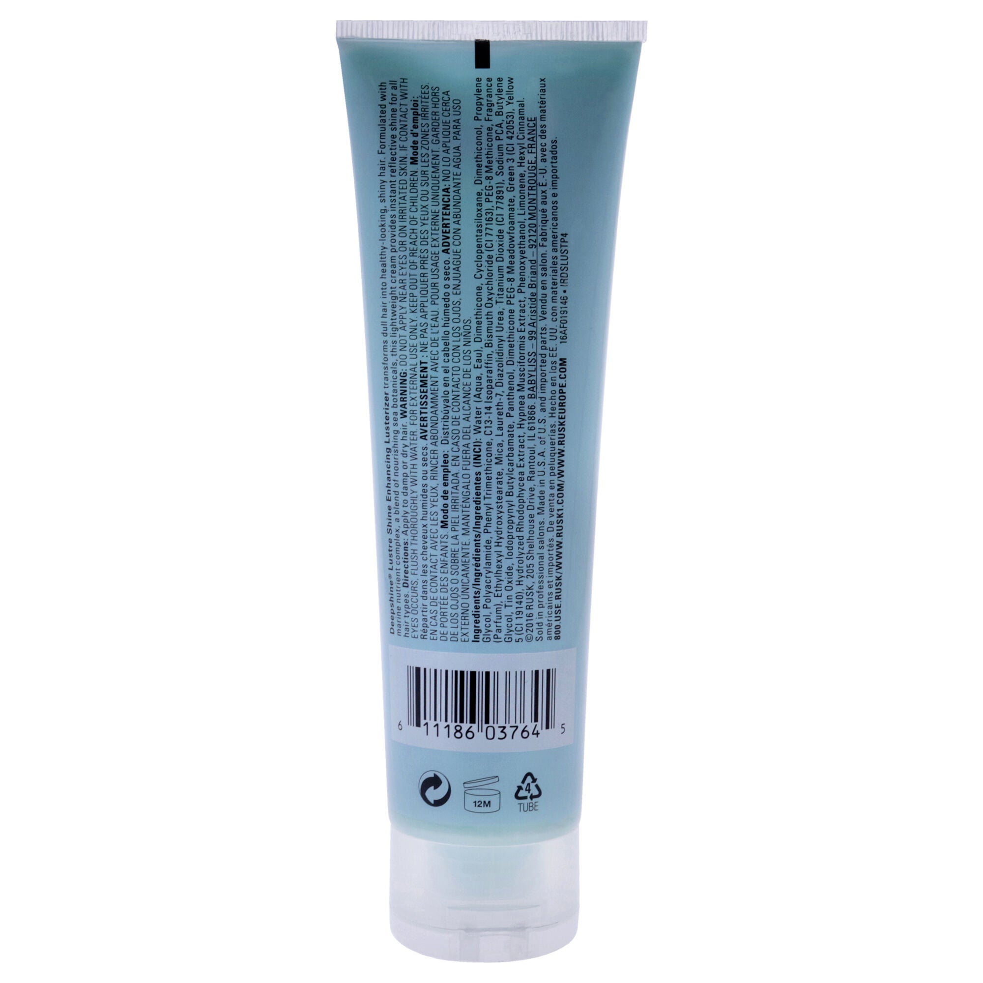 Deepshine Lustre Shine Enhancing Lusterizer by Rusk for Unisex - 4.4 oz Cream, See Description, alternate image number 2