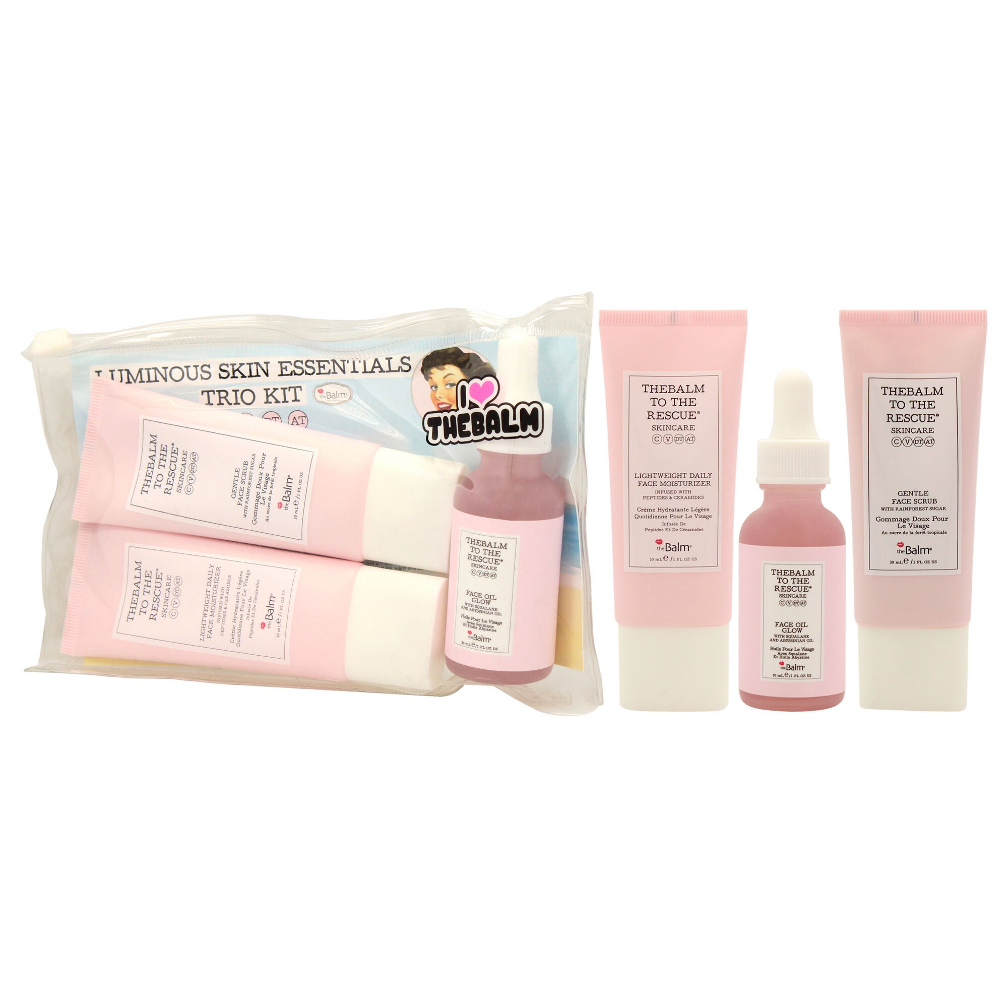 Luminous Skin Essentials Trio Kit by the Balm for Women - 3 Pc 1oz Lightweight Daily Face Moisturizer, 1oz Gentle Face Scrub, 1oz Face Oil, See Description, alternate image number 3