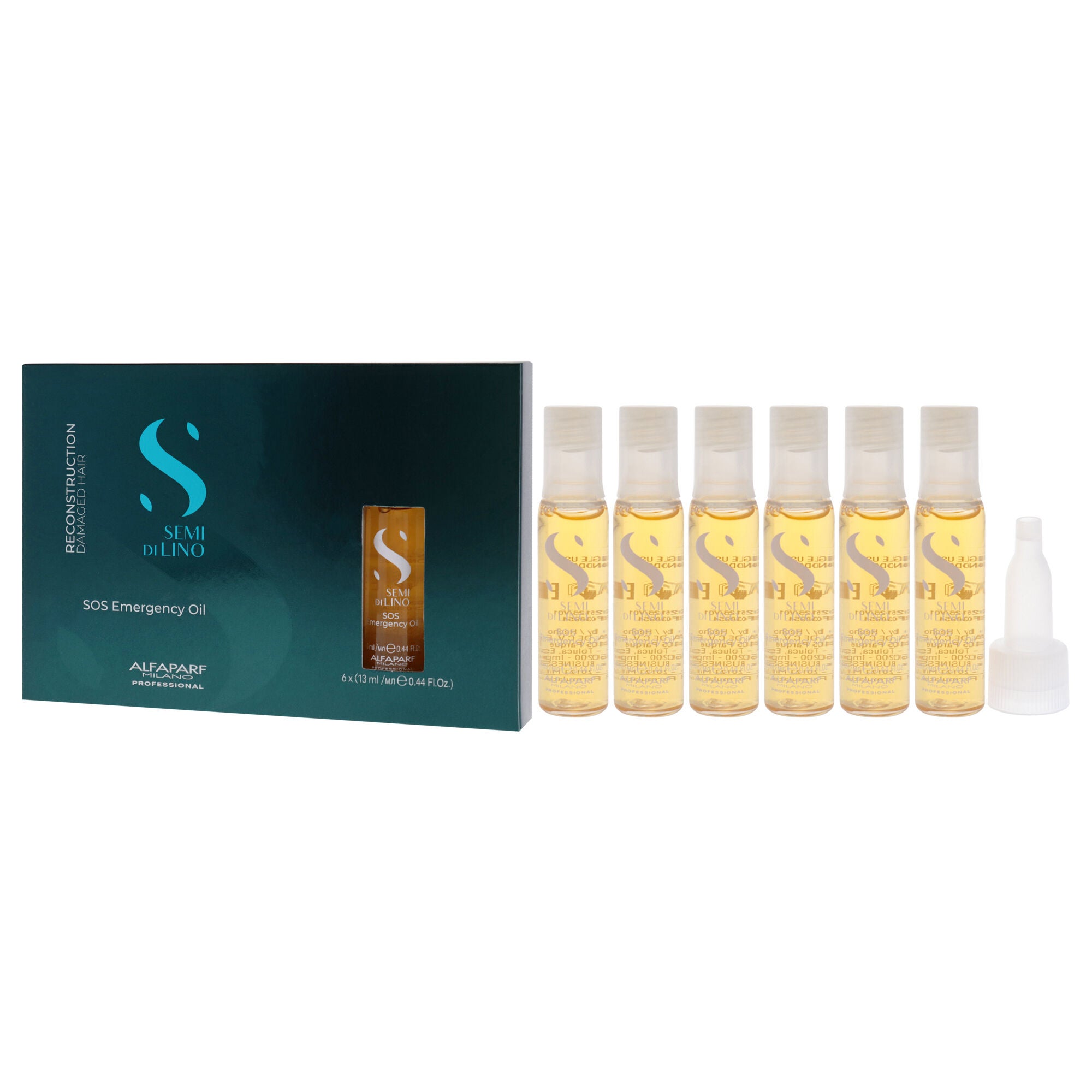 Semi Di Lino Reconstruction Reparative SOS Emergency Oil by Alfaparf Milano for Unisex - 6 x 0.44 oz Oil, , alternate image number 7
