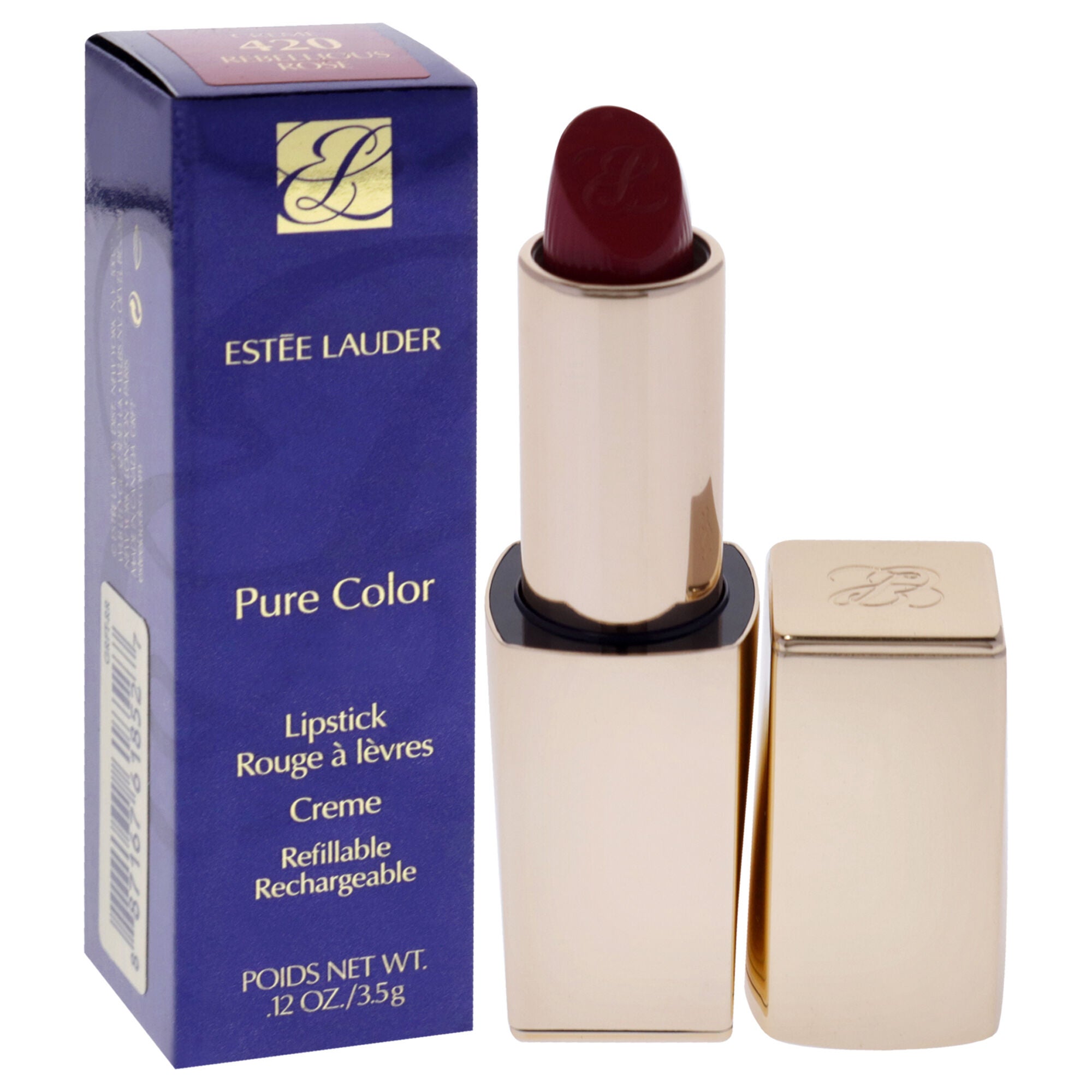 Pure Color Creme Lipstick - 420 Rebellious Rose by Estee Lauder for Women - 0.12 oz Lipstick (Refillable), , alternate image number 6