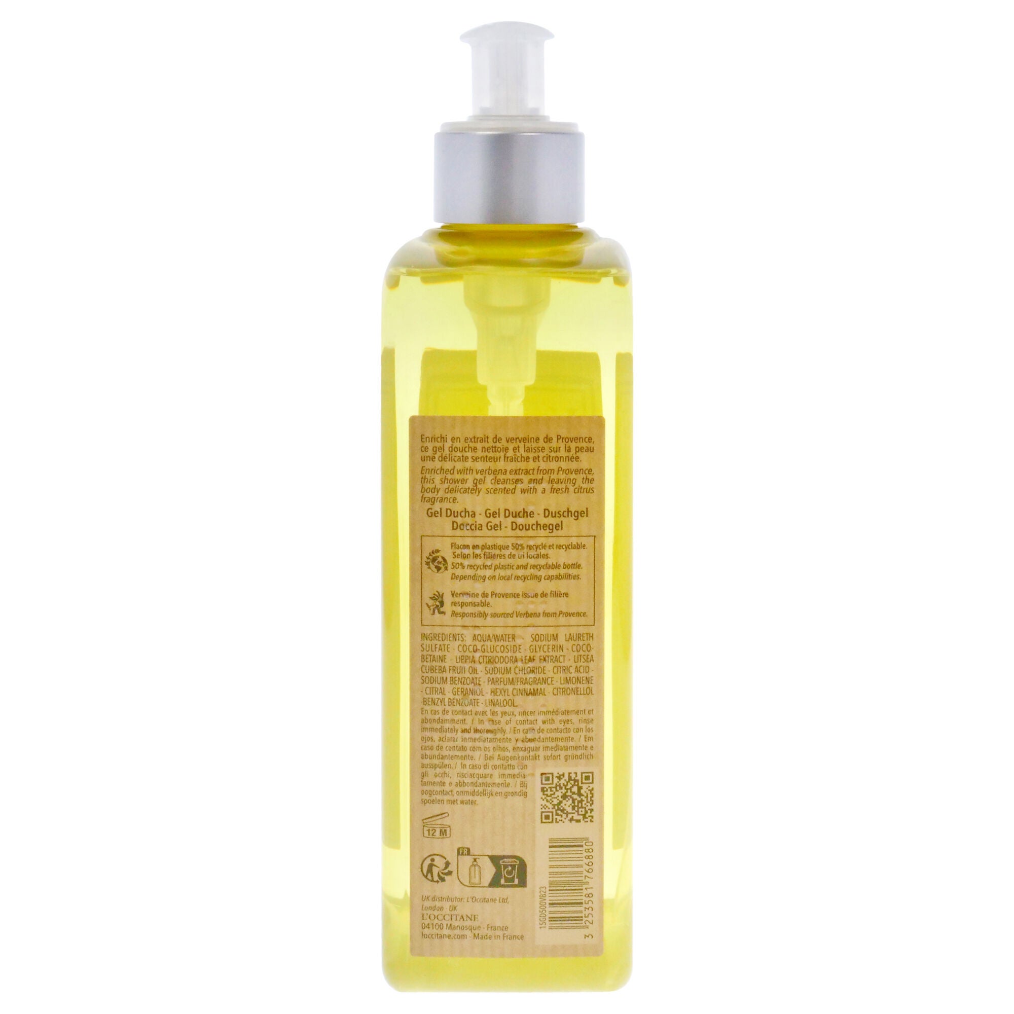 Verbena Shower Gel by LOccitane for Unisex - 16.9 oz Shower Gel, See Description, alternate image number 2