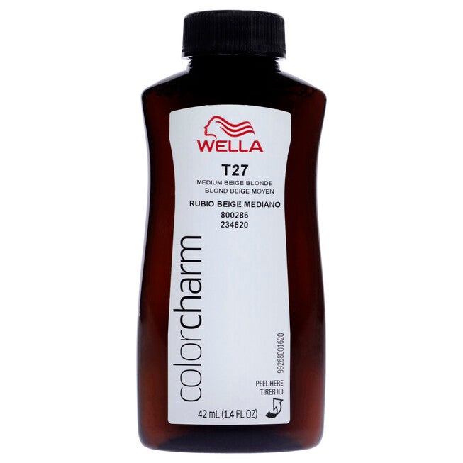Color Charm Permanent Liquid Toner - T27 Medium Beige Blonde by Wella for Women - 1.4 oz Toner, See Description, alternate image number null