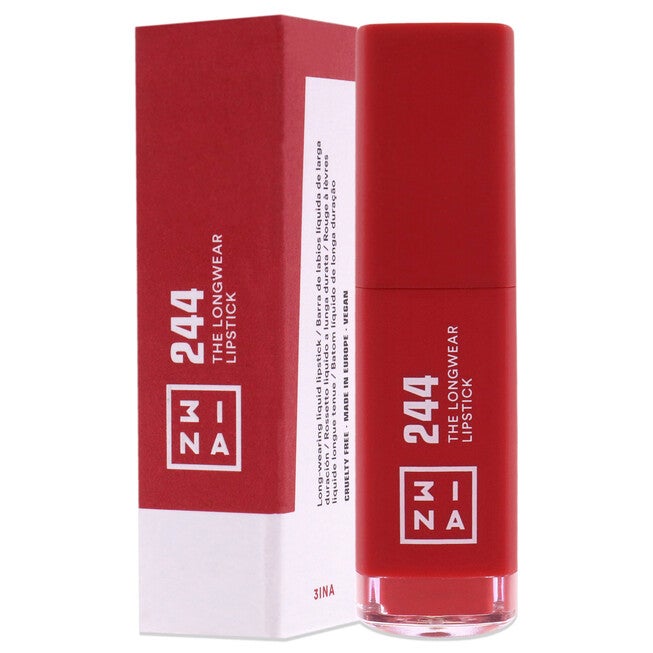 The Longwear Lipstick - 244 Red by 3INA for Women - 0.20 oz Lipstick, NA, alternate image number null