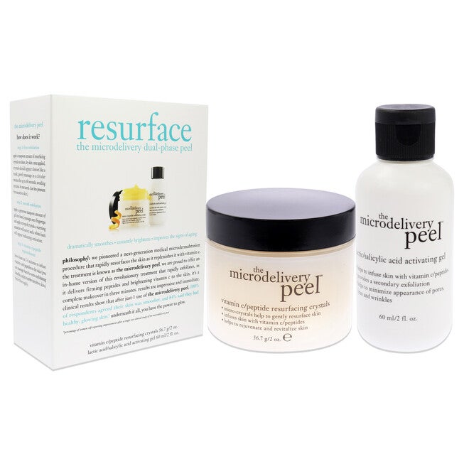 The Microdelivery Resurface Dual-Phase Peel Kit by Philosophy for Women - 2 Pc Gift Set, , alternate image number null
