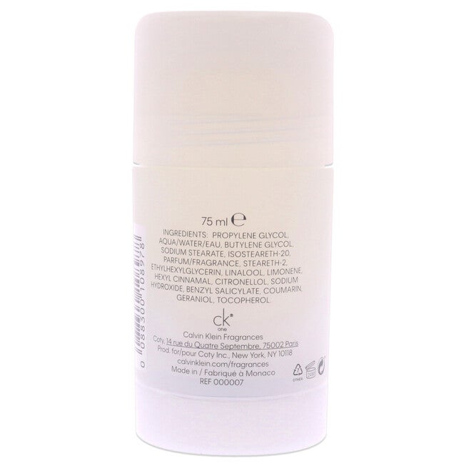 CK One by Calvin Klein for Unisex - 2.6 oz Deodorant Stick, , alternate image number null