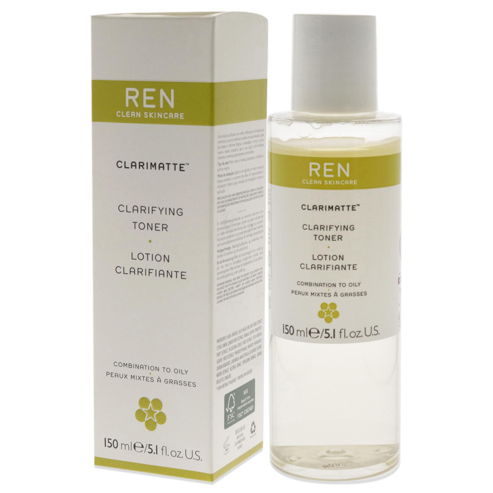 Clarimatte Clarifying Toner - Combination To Oily Skin by REN for Unisex - 5.1 oz Lotion, See Description, alternate image number 3