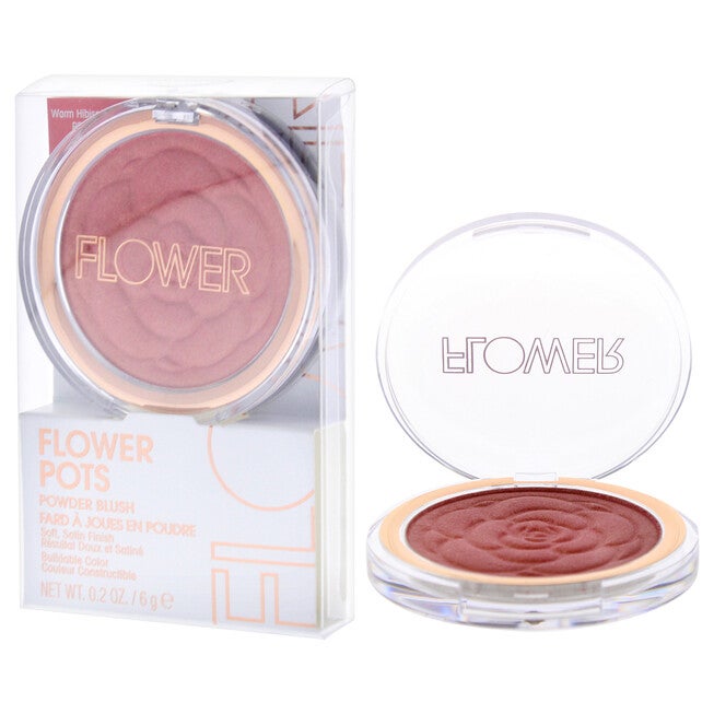 Flower Pots Powder Blush - PB4 Warm Hibiscus by Flower Beauty for Women - 0.2 oz Blush, NA, alternate image number null