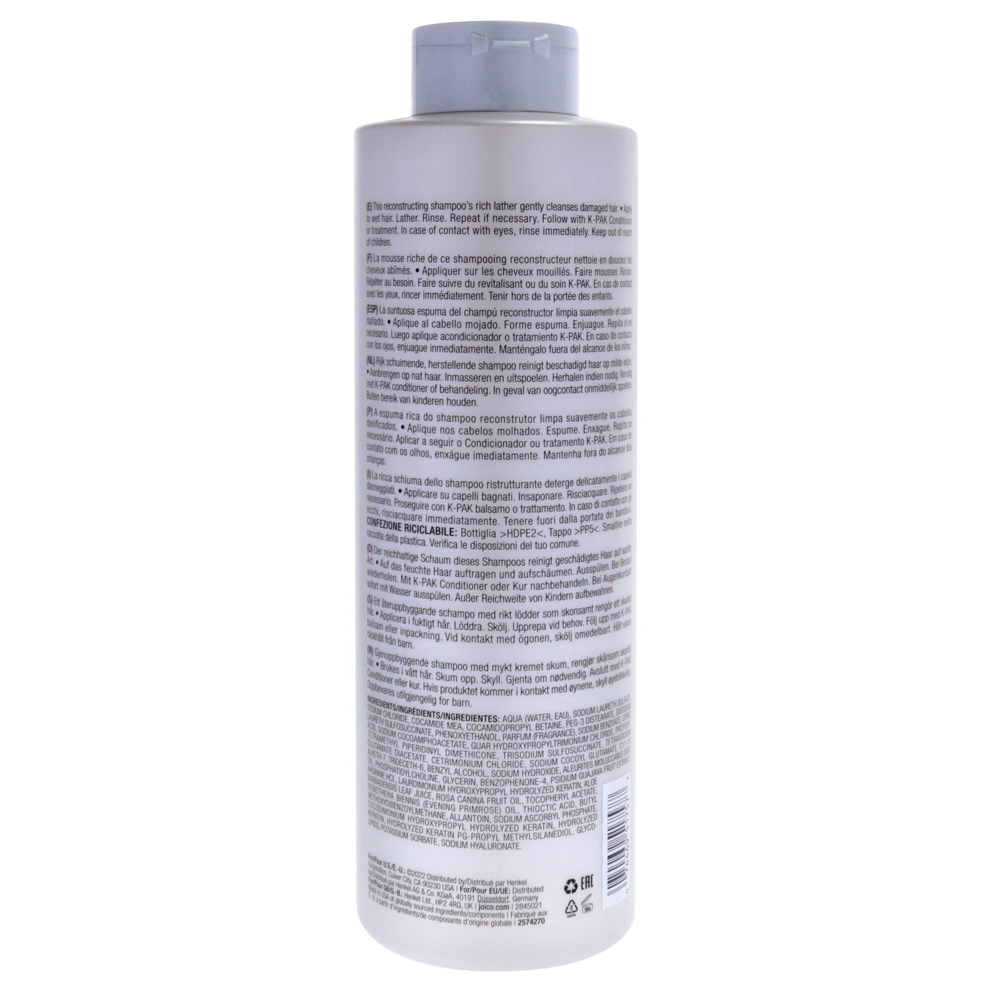 K-Pak Shampoo To Repair Damage by Joico for Unisex - 33.8 oz Shampoo, See Description, alternate image number 2