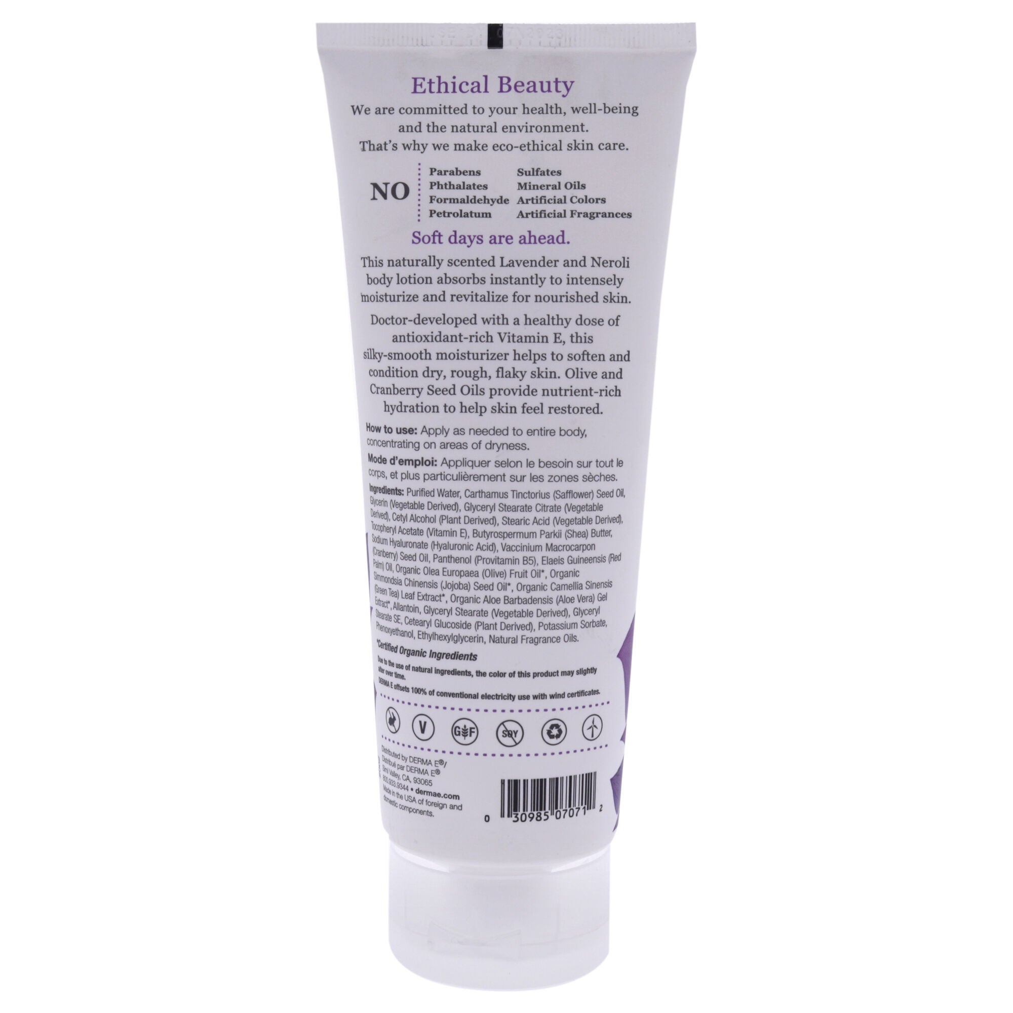 Vitamin E Therapeutic Shea Body Lotion - Lavender-Neroli by Derma-E for Unisex - 8 oz Body Lotion, , alternate image number 1